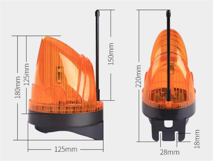 220V Alarm LED Light for Gate Door Garage Barrier Access