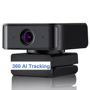 1080P Full HD 360 Face Recognition Spin Web Camera AI Powered Tracking Webcam for Laptop PC Built in Noise Reduction Microphone