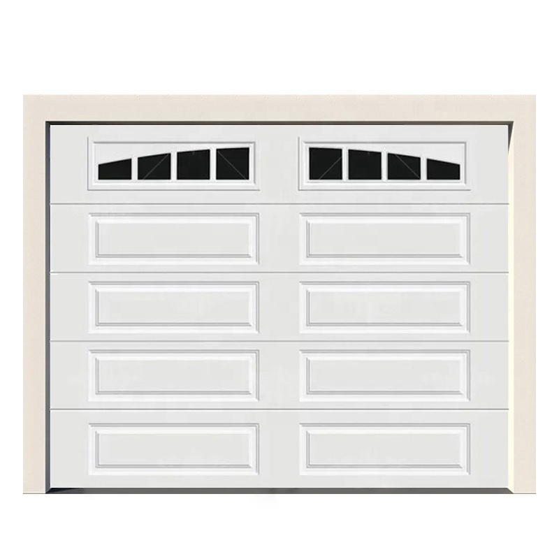 American Style Villa Luxury Aluminum Panel Classic Wood Grain Electric Garage Door Wood Texture