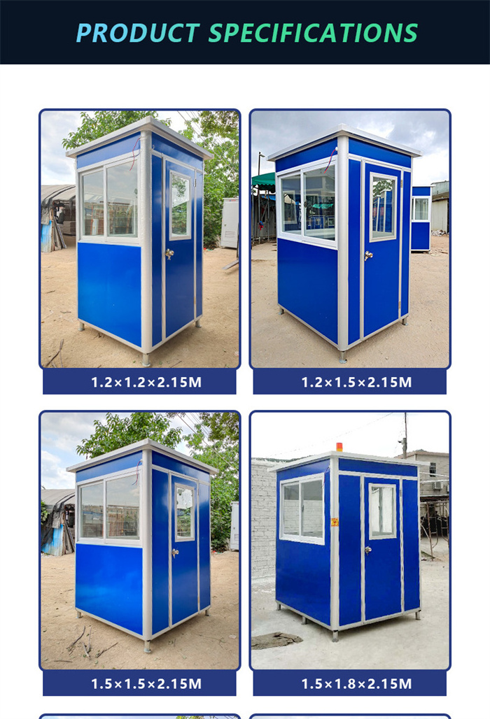 Standards Foldable Detachable Portable Temporary Security Kiosk Cabin Tiny House Outdoor Mobile Guard Booth For Sale