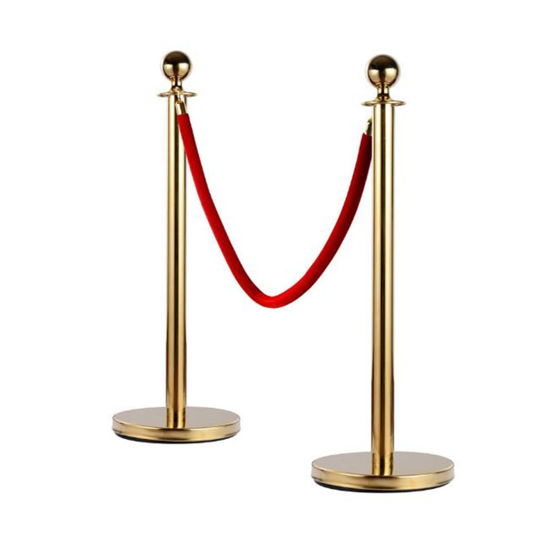 Hot sale stainless Steel barrier red carpet poles queue stand manager velvet rope stanchion from china