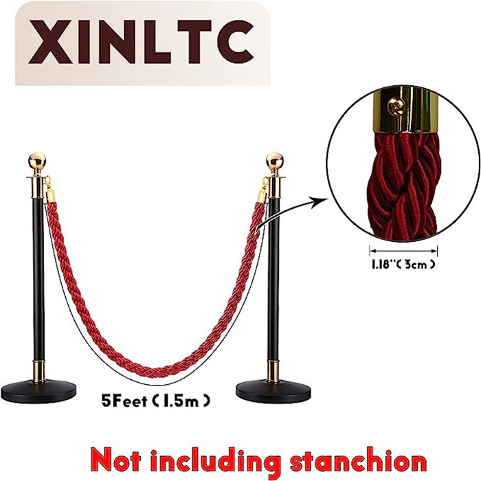 Hot sale stainless Steel barrier red carpet poles queue stand manager velvet rope stanchion from china