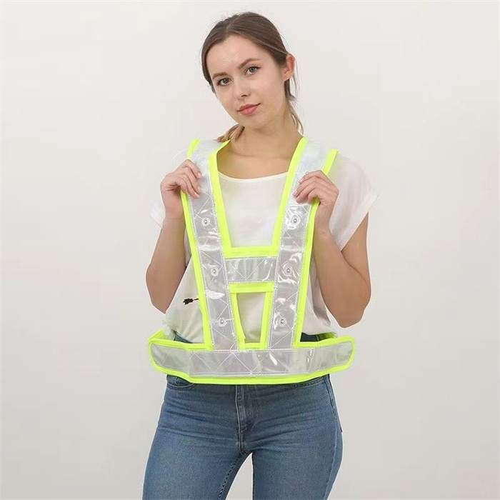 Safety Traffic Vest for Runners LED Spider Safety Vest Belt High Visibility Night Sport Flash LED Reflective Chest Safety Vests