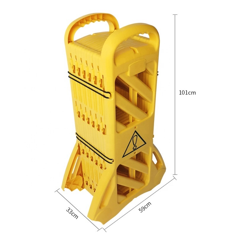 Road Safety Plastic Expandable Fence Retractable Belt Safety Barricade Crowd Control Safety Barrier Mobile Expandable Barricades