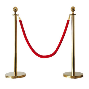 Traffic crowd control walkway gold queue bollard red carpet velvet rope poles and stands post barrier gold stanchion