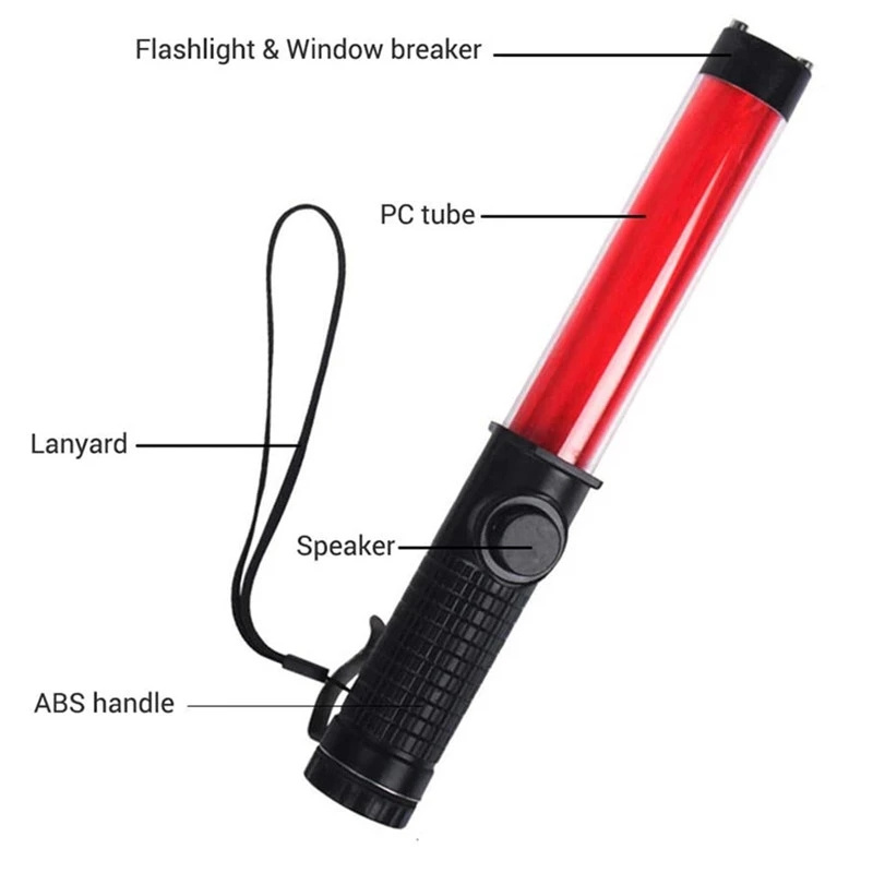 Multipurpose Airport Aviation Marshaling Safety Traffic Control Torch Led Strobe Flash Light Traffic Signal Baton