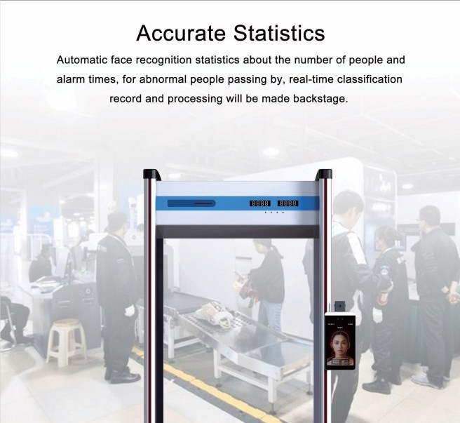 Profesional Security Scanner Gates Dfmd Portable Single Pole Bilateral Walk Through Metal De Detector