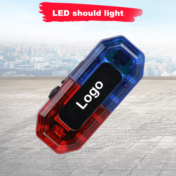 Double sides traffic shoulder Led rechargeable flashing warning light new flashing red blue led shoulder light