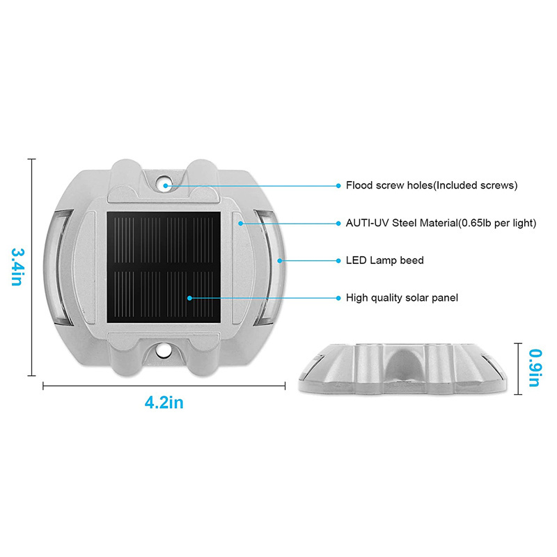 Factory direct price LED solar powered cat's eye studs traffic safety road reflectors from china