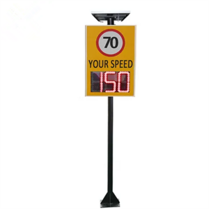 Speed Limit LED solar powered traffic car radar detector sign board