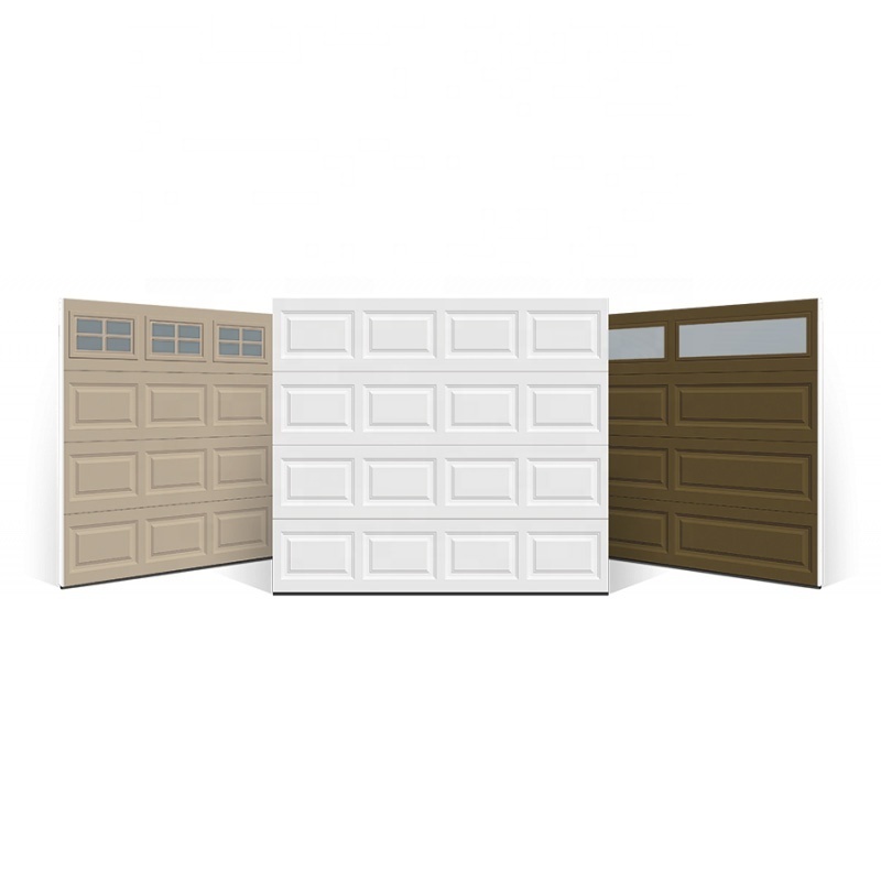 American Style Villa Luxury Aluminum Panel Classic Wood Grain Electric Garage Door Wood Texture