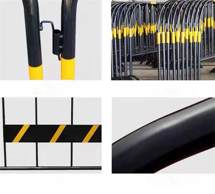 Customized Metal Crowd Control Barrier Iron Horse Guardrail Portable Barricades Temporary Fence Factory Price