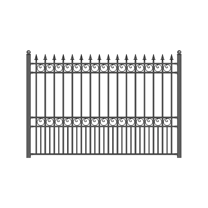 Professional Customized Iron Gate Design Decorative Black Iron Wrought Gate from Nigeria