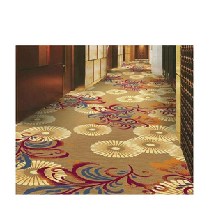 luxury hotel floral pattern 80%Wool and 20%Nylon axminster wall to wall carpet