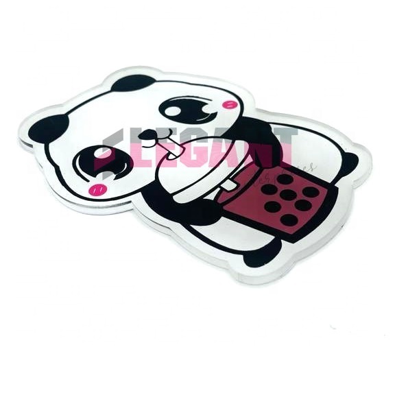 Eyelash Accessories Custom Teddy Bear Print Acrylic Lash Tile Lash Extension Holder Sustainable Pallet Tray Customized