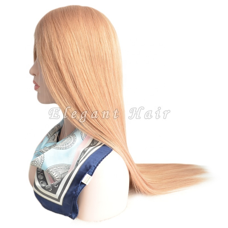 Hot Selling Human Hair Medical Grade Glueless Real Skn Silk Top Base Cap Blonde Full Lace Wig For White Women