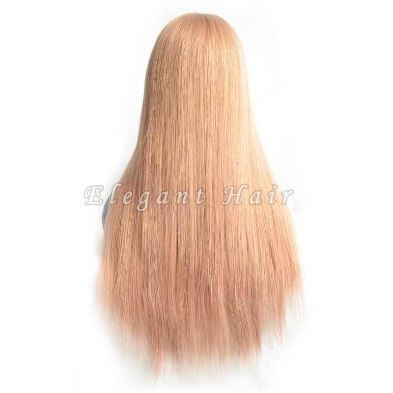 Hot Selling Human Hair Medical Grade Glueless Real Skn Silk Top Base Cap Blonde Full Lace Wig For White Women