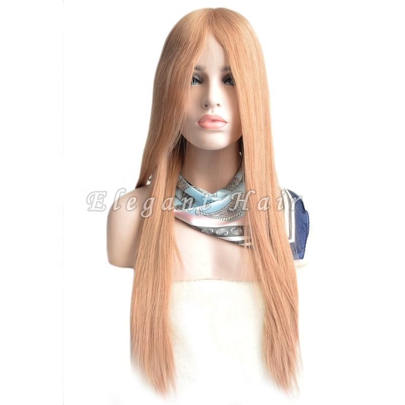 Hot Selling Human Hair Medical Grade Glueless Real Skn Silk Top Base Cap Blonde Full Lace Wig For White Women