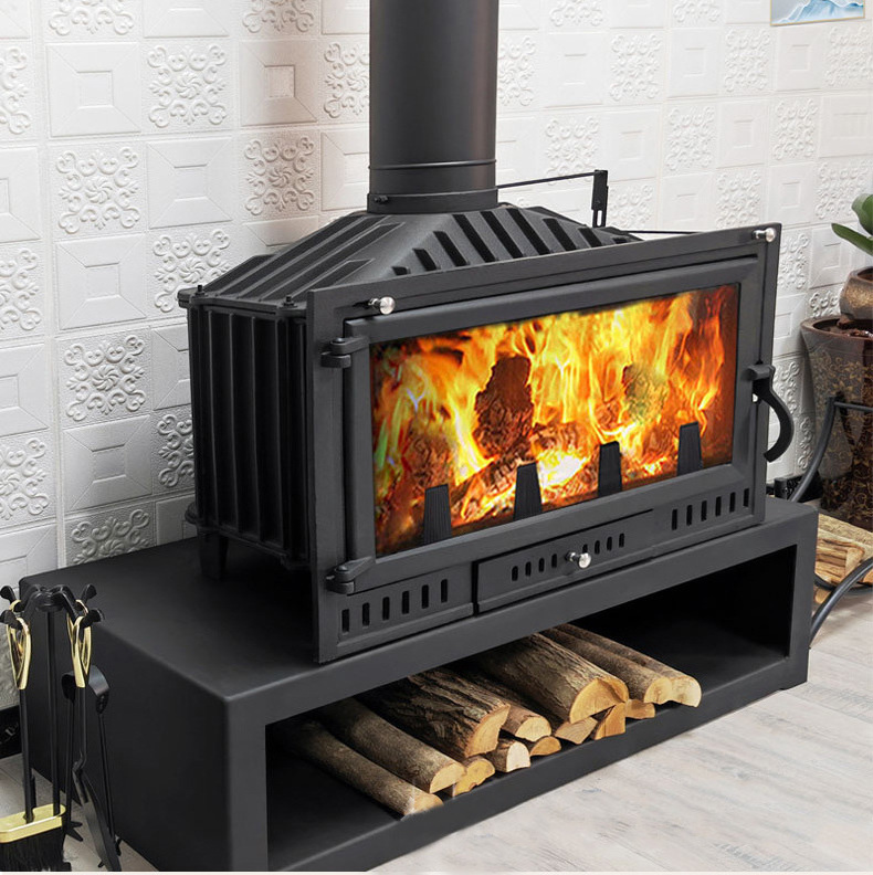 Hot Sale Interior garden cast iron fireplace Wood Burning Cast Iron Stove Real Fire Fireplace