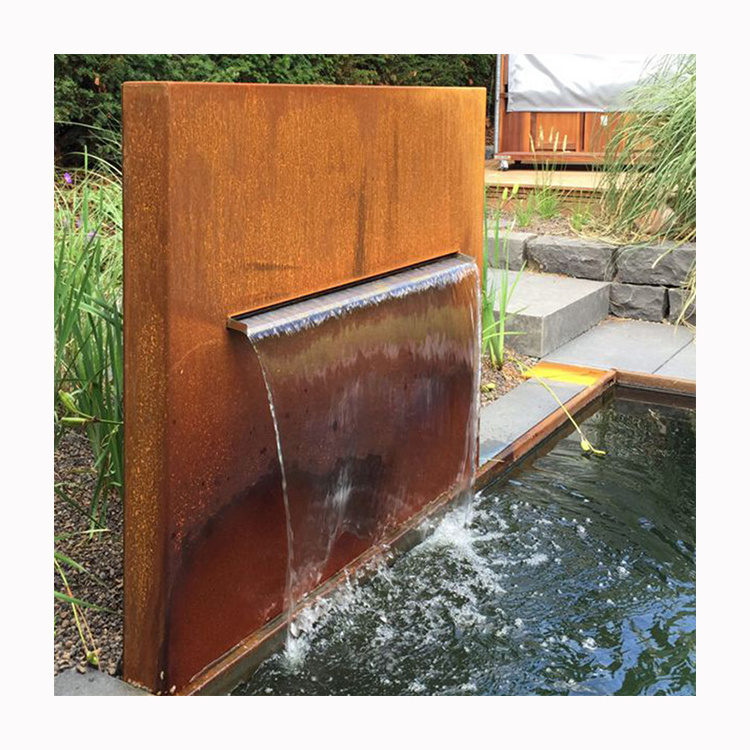 Modern Design Outdoor Indoor Garden Art Corten Steel Water Fountains