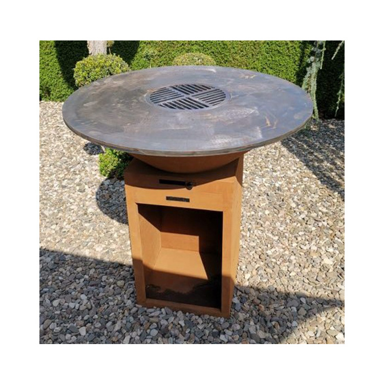 outdoor corten steel iron fire pit bbq brazier outdoor bbq barbecue charcoal grill for garden