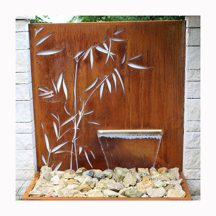 Modern Design Outdoor Indoor Garden Art Corten Steel Water Fountains