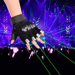 2023 popular  Stage Party Decoration Rave Glowing Performance Led gloves  green laser light