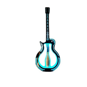 OEM Bar Rechargeable Acrylic LED Guitar Shape Bottle Presenter VIP  Bottle Glorifier Display Stand Rack for Night Club