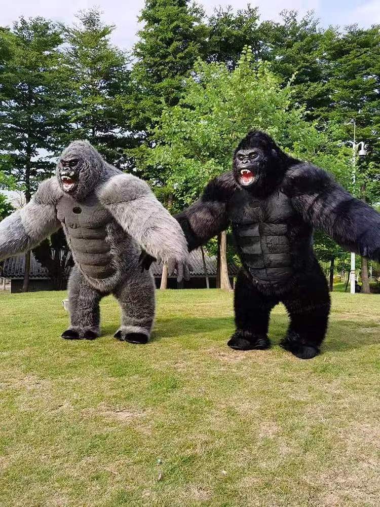 Halloween mascot costumes custom size 2.6\3M inflatable gorilla costume for adults