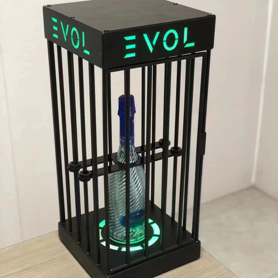 LED Cage Display  Acrylic Bottle Presenter Bottle Glorifier for Night Club Lounge Bar Party