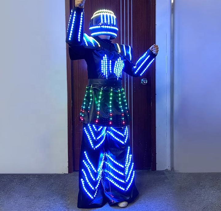 customized performance props robot led costume party/led robot costume/giant robot costume for party