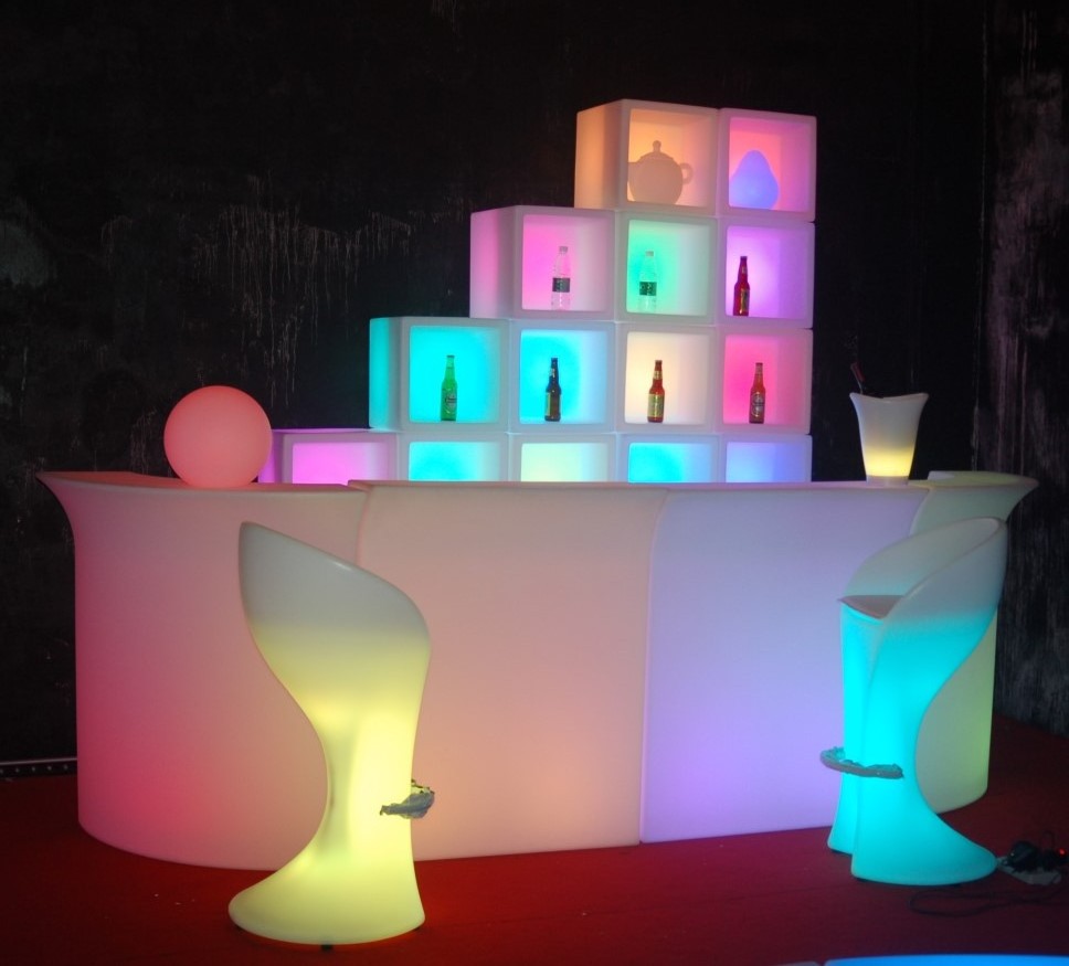 glow led mobile bar / led bar counter / portable bar counter