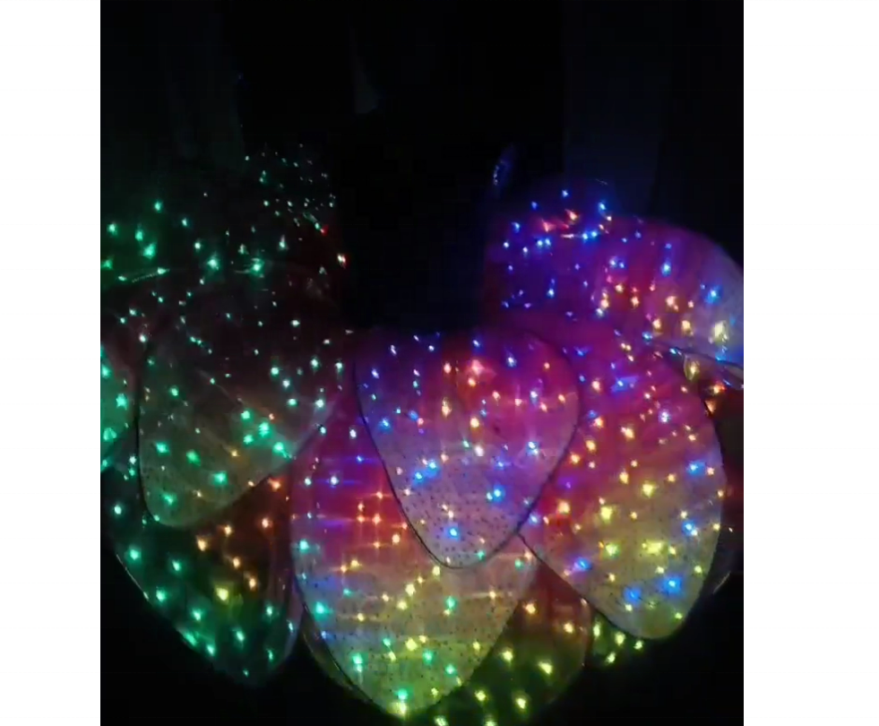 LED pixel glowing flowers Amazing LED Light Flower Dress Dance Stage Show Girls Dresses Entertainment Costume