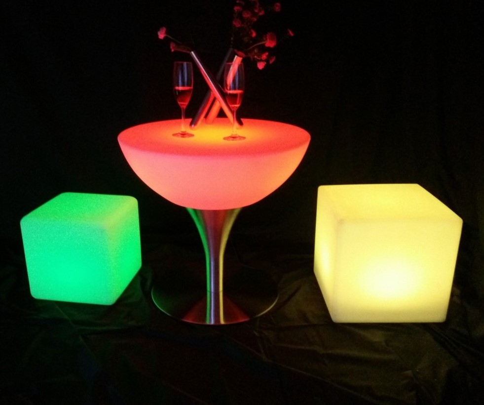 led light bar tables event portable cocktail table with base