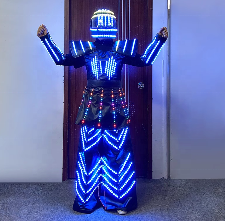 customized performance props robot led costume party/led robot costume/giant robot costume for party