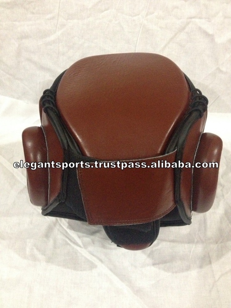 Full plastic glass protection Kudo head guard Cowhide Leather