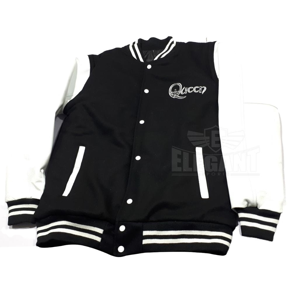 Letterman Varsity Jacket leather sleeve men wool Letterman university varsity bomber jacket men with striped knit cuffs