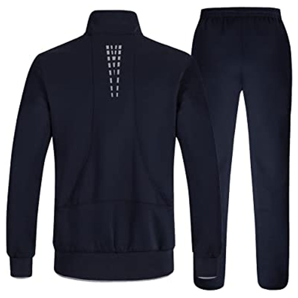 Fashionable Black Color Fleece zip up Tracksuit with custom logo or custom design