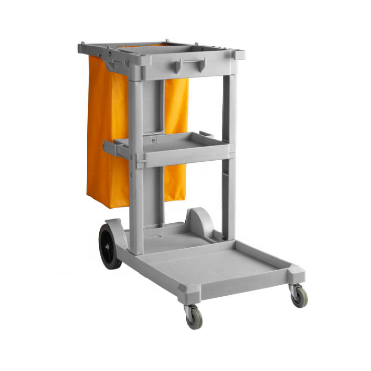 Multipurpose Plastic Hospital Cleaning Housekeeping Cart Janitor Cleaning Trolley