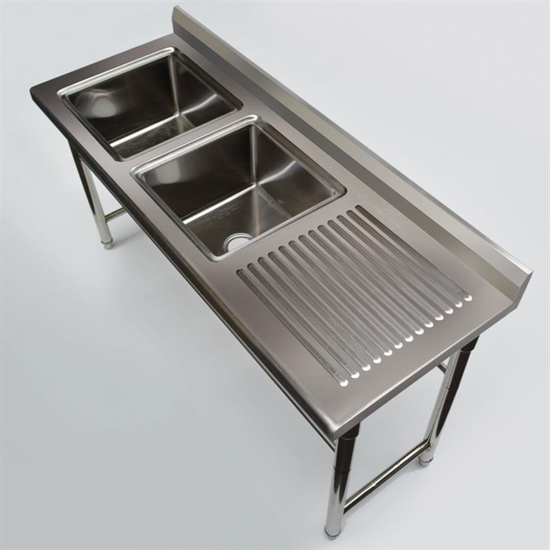 Commercial kitchen heavy duty stainless steel work table outdoor sink table