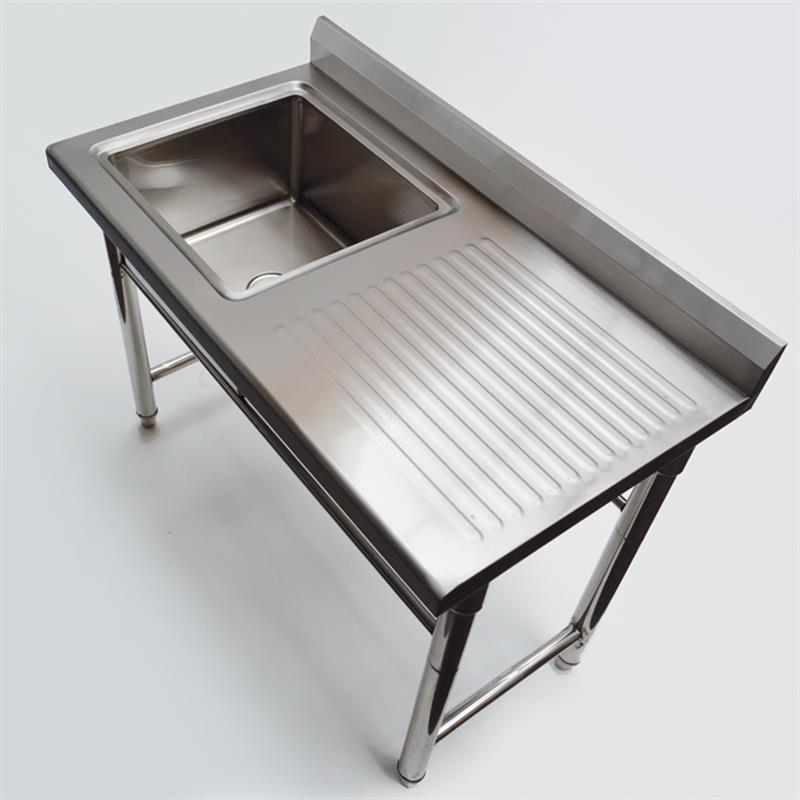 Commercial kitchen heavy duty stainless steel work table outdoor sink table