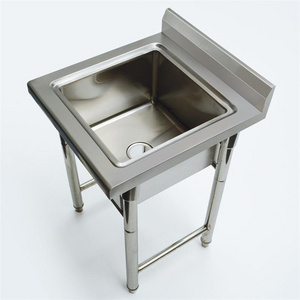 Commercial kitchen heavy duty stainless steel work table outdoor sink table