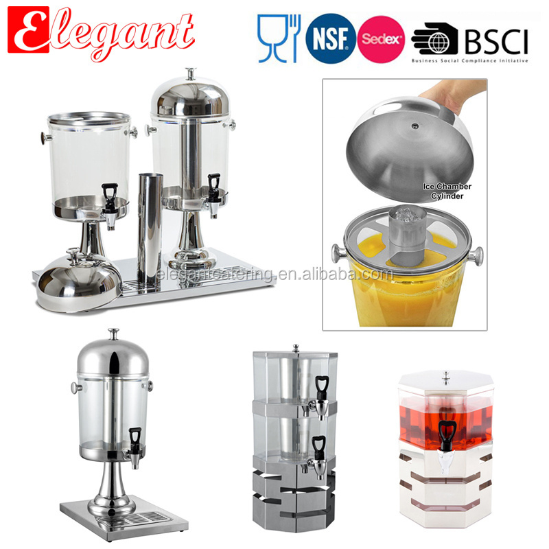 Hot sale buffet supply commercial gold plated cold beer milk tea beverage juice dispenser