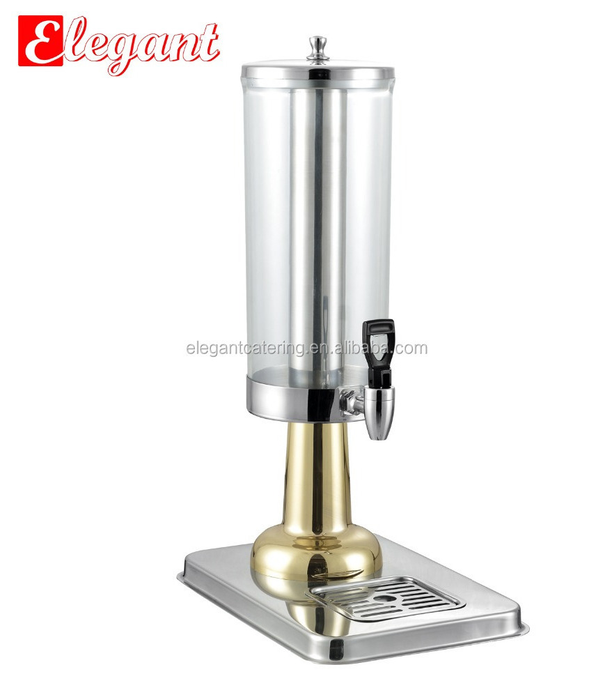 Hot sale buffet supply commercial gold plated cold beer milk tea beverage juice dispenser