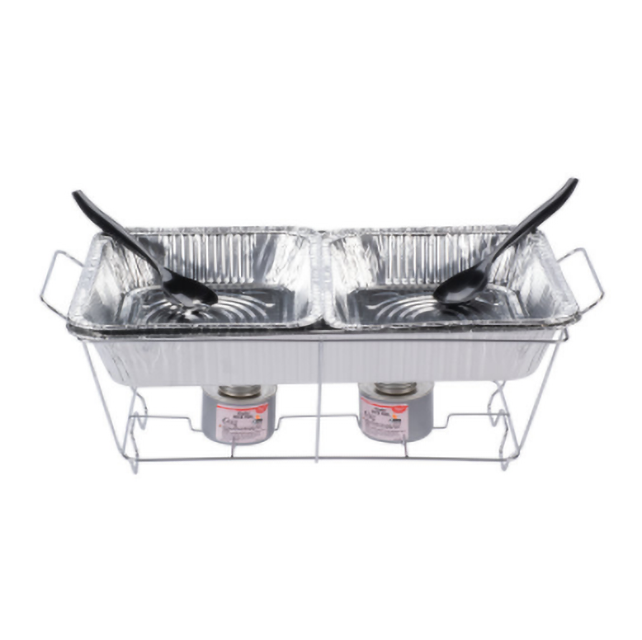 Chafer Dish Kit with Serving Utensils Full Size Disposable Buffet Serving Set