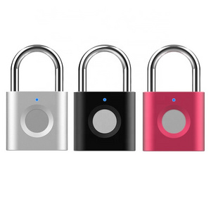 Fingerprint Padlock Smart Gym Lock Keyless Biometric Lock Fingerprint Locker USB Charging for Outdoor Backpack, Luggage Suitcase