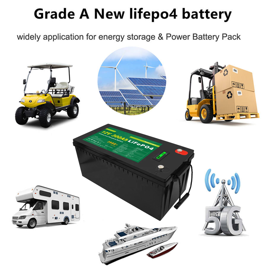 LiFePO4 BMS Lifepo4 Battery Pack 12V 48V 120Ah 150Ah 170Ah 200Ah 300Ah LiFePO4 Lithium Ion Battery 12V