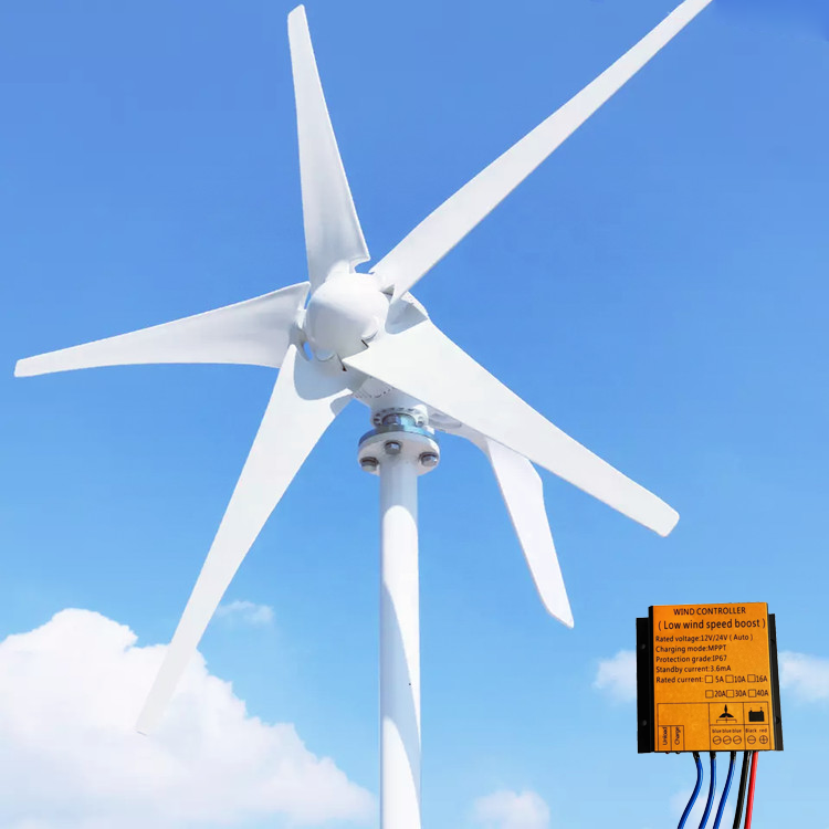 Europe Popular 12v 24v Home Wind Turbine 500w Wind Turbine Generator Free Mppt Controller