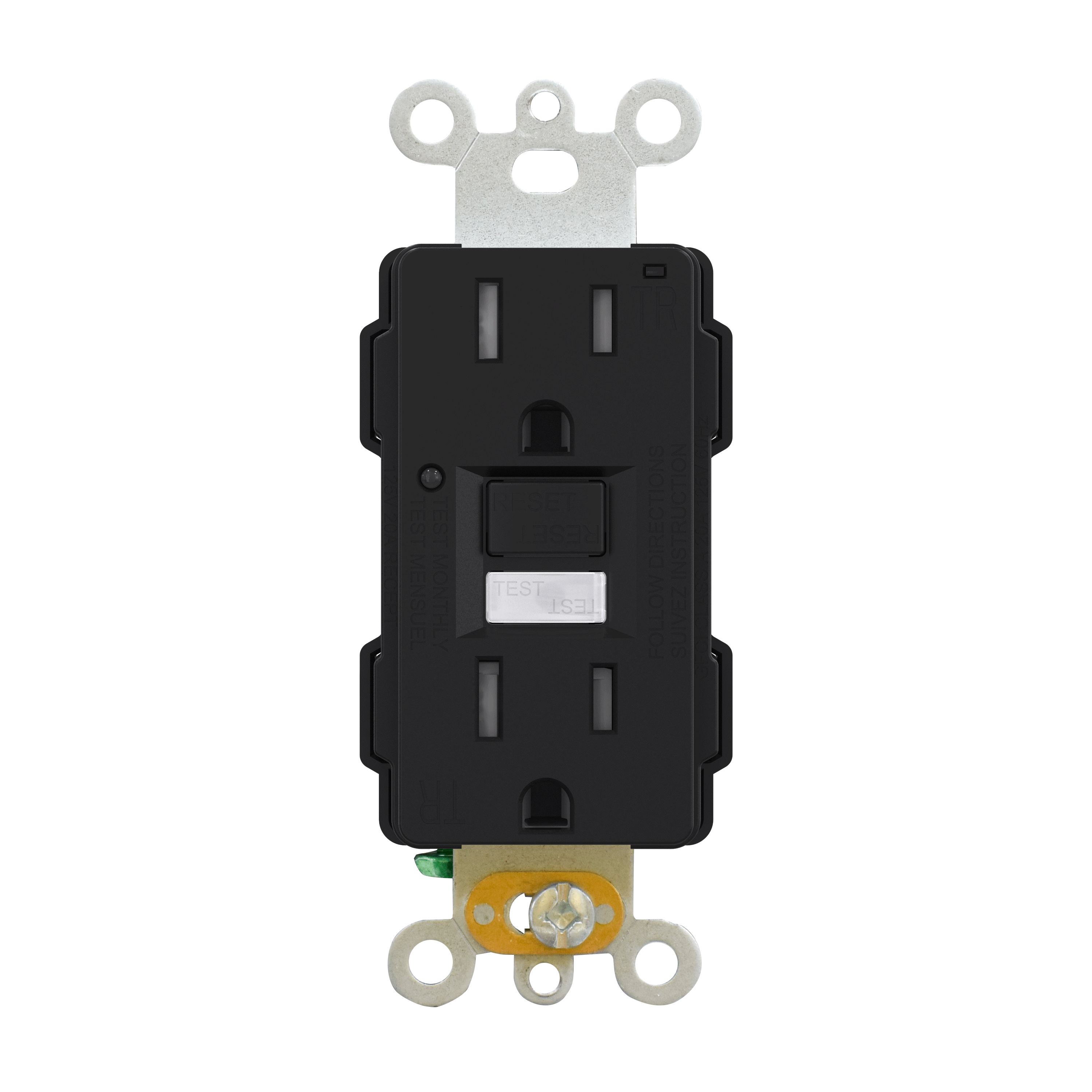 15A GFCI Decorator TR Outlet Self-Test GFCI Wall plug Socket with Night Light UL GFCI outlet