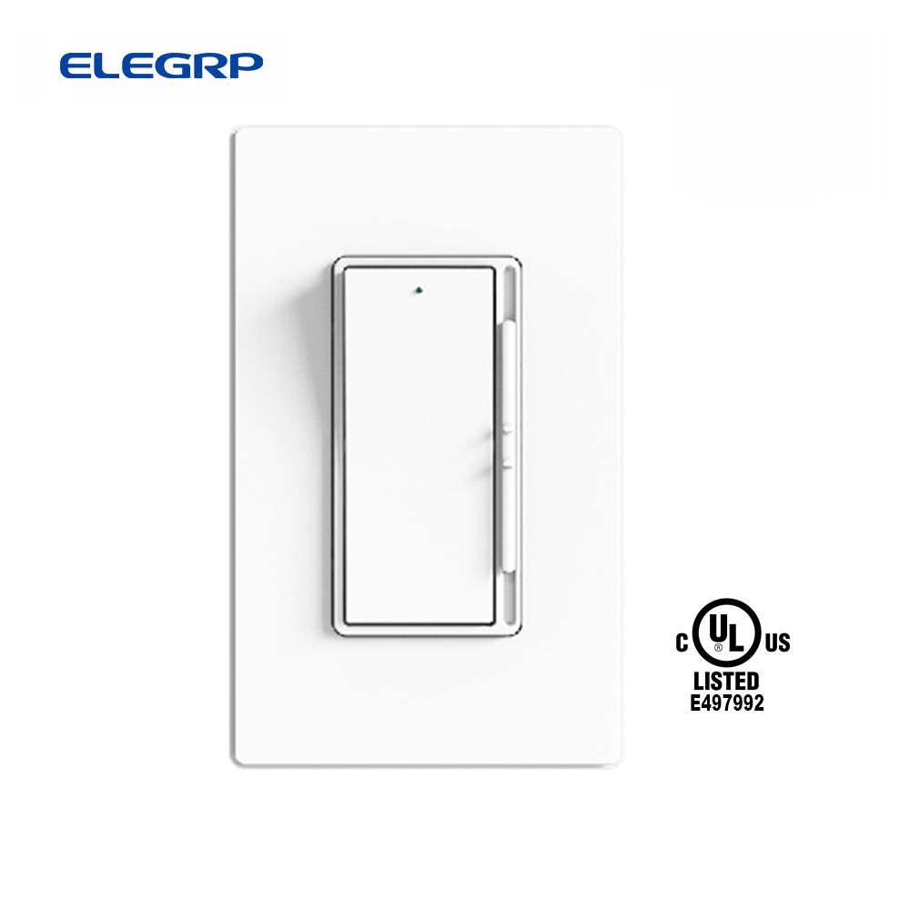 LED CFL Bulbs Single Pole/3-Way slide In-wall dimmer switch rocker dimmers electrical wall switch socket